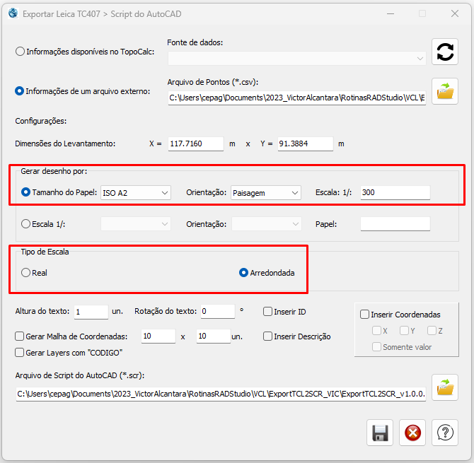 Papel Escala Arredondada